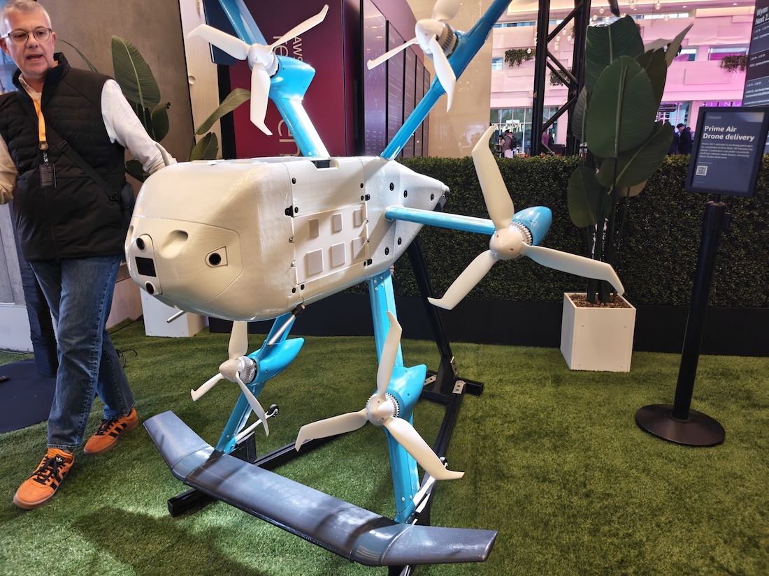 Drone Amazon Air Prime présenté au AWS re:Invent 2025 à Las Vegas
