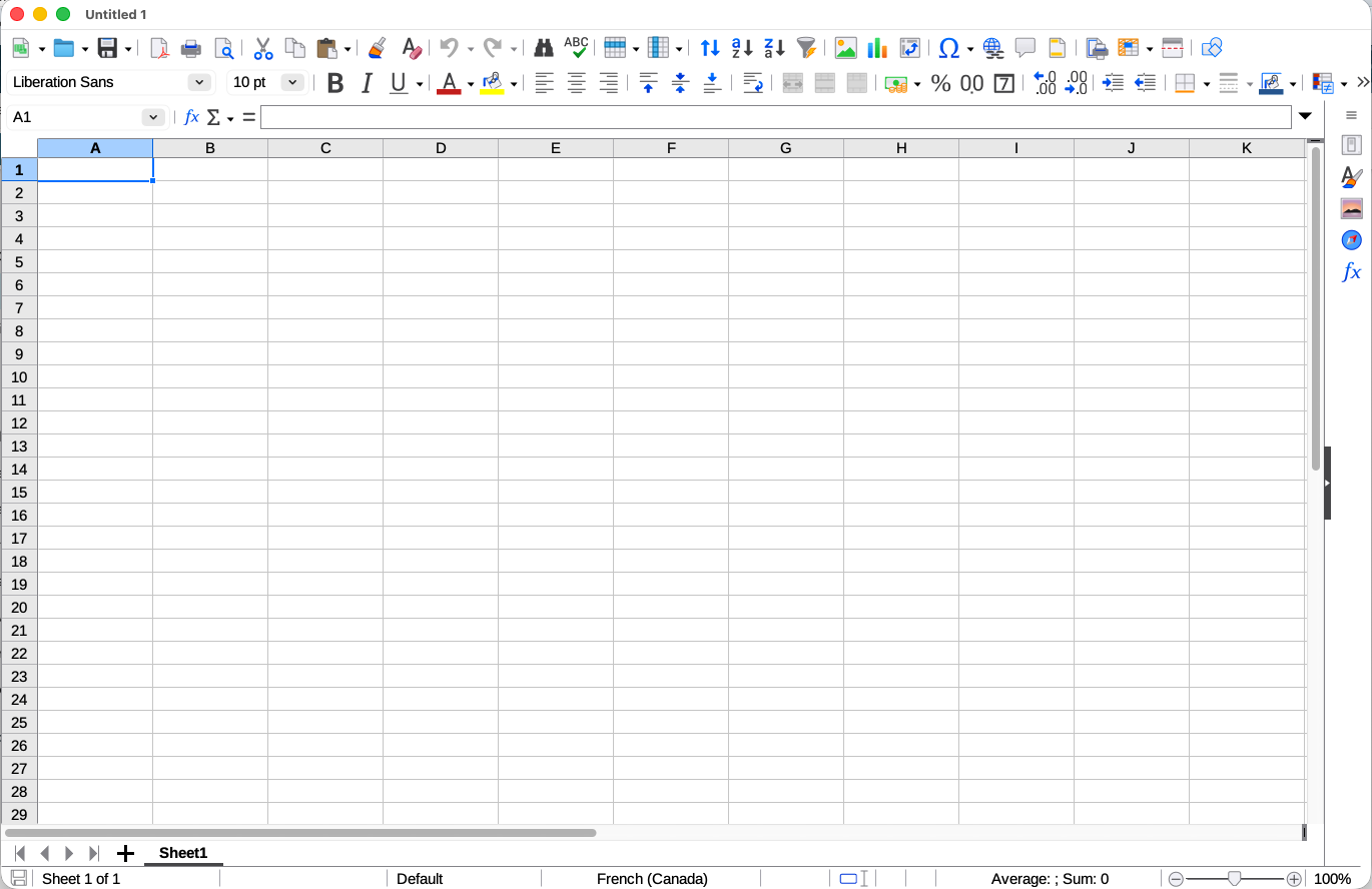 Application de traitement de feuille de calcul LibreOffice (Source MinuteTech.info)